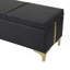 Ensemble de chambre à coucher 2 pièces, lit plateforme tapissier grand avec système de rangement hydraulique, repose-pieds de rangement avec pieds en métal, noir
