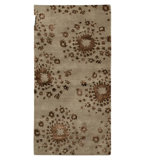 Hand Woven Cotton and Wool Floral Area Rug