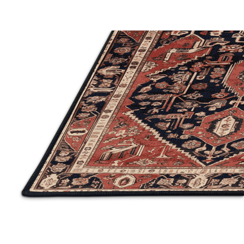 Tapis brun lavable à la machine, Rectangle 7 pi x 9 pi
