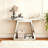 55.9" Modern Luxe Full-Body Mirror Entryway Table with Trapezoid Base – 360° Reflective Console Table, Sturdy Wooden Frame, Scratch-Resistant Design & Open Storage for Hallway, Living Room, Staircase