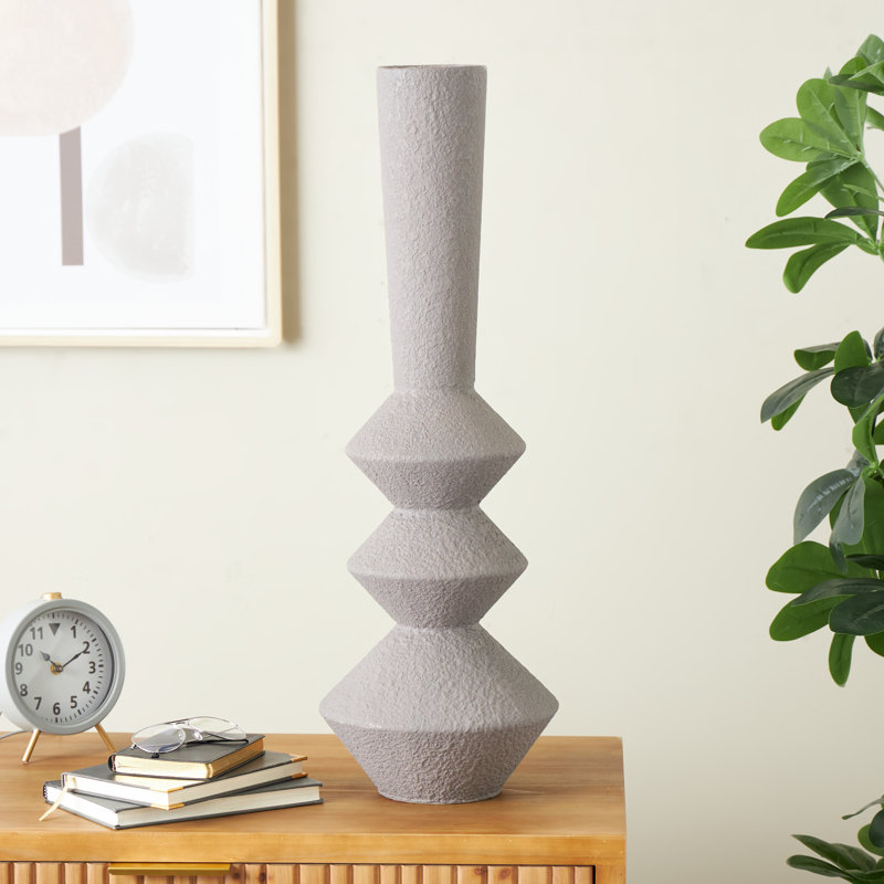 Vase cannelé en métal Cole And Grey