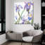 «Irises» par Sheila Golden, art mural en verre acrylique, 12 po x 12 po-1145545