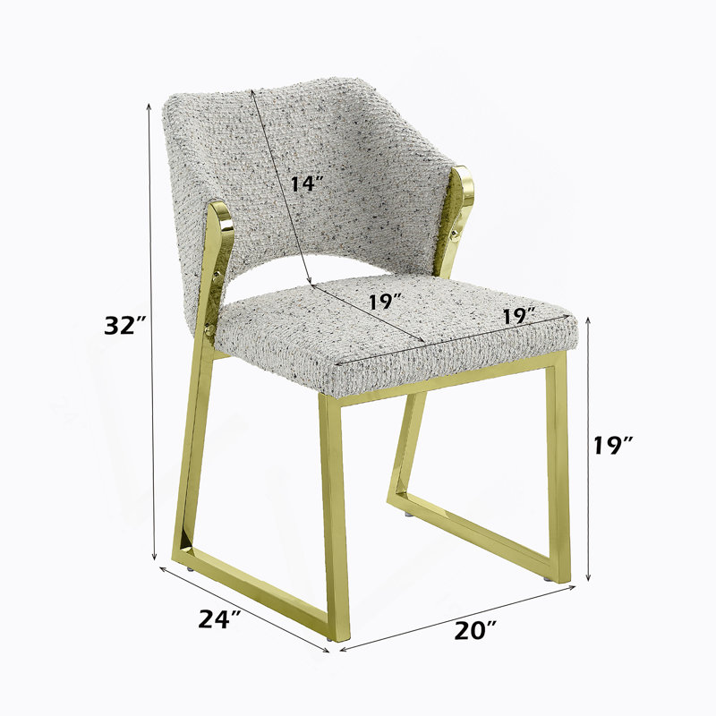 Ensemble de 2 chaises d'appoint en sherpa et miroir à finition dorée Teddy