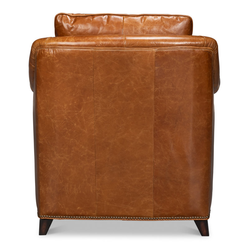 Vandike Club Chair, Light Brown