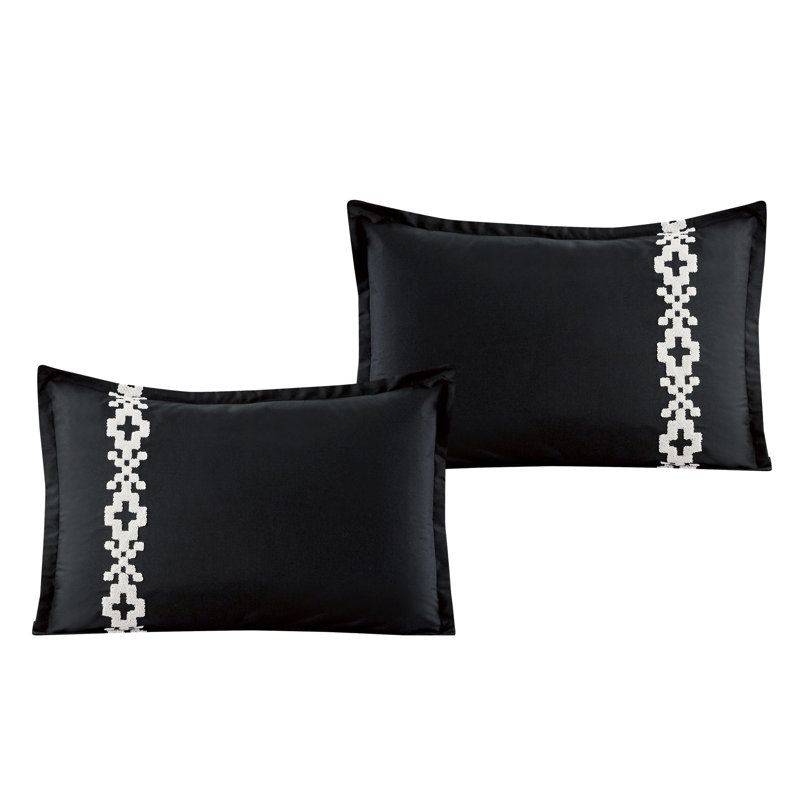 Ensemble d'édredon 7 pièces Myisha Luxury, Édredon de grande taille et 6 pièces supplément