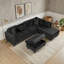 Ensemble de salon modulaire réversible avec repose-pieds et garniture de rivets et coussins à ressorts Modern-1508855624