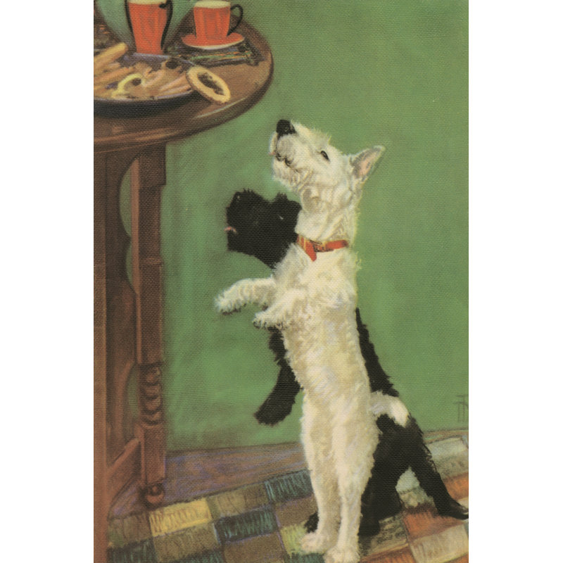 Terrier Trouble V by John Audubon - 1 Piece Wrapped Canvas Painting, 30cm H x 20cm W