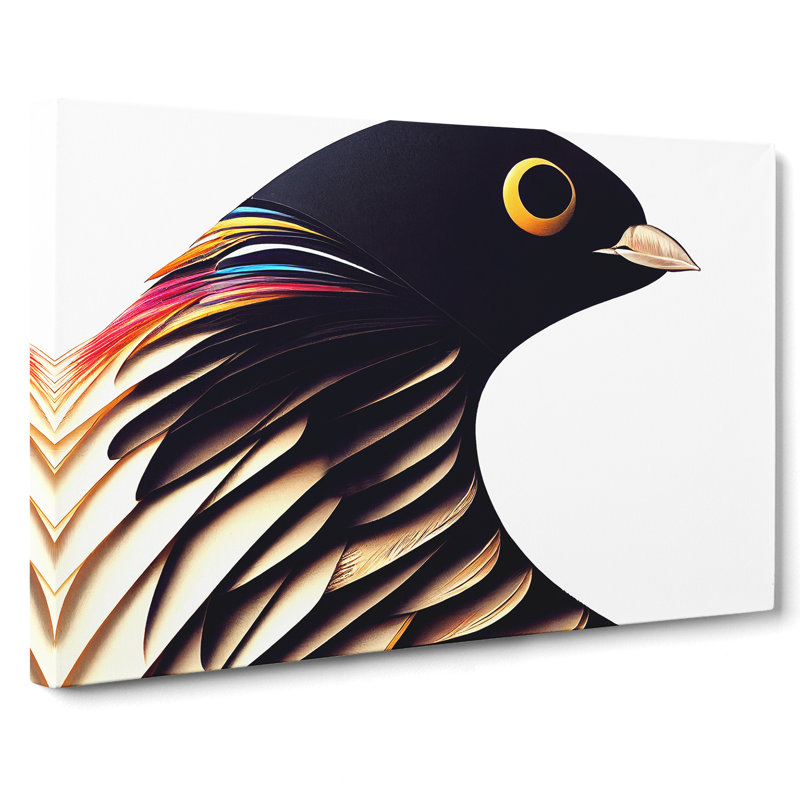 Intriguing Bird Abstract - Wrapped Canvas, 35cm H x 50cm W x 3cm D