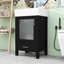 Meuble-lavabo simple moderne avec un lavabo en céramique, une porte en verre givré et beaucoup de rangement-831459486