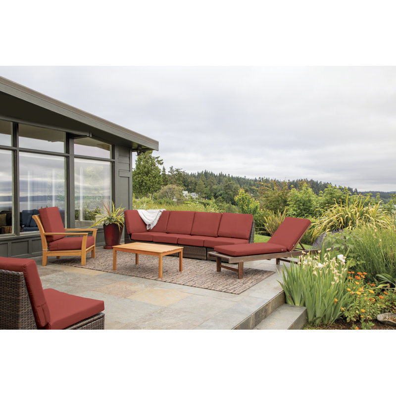 Jaylon Outdoor 4'' Cushion Cover, 4" H x 23" W x 20" D, Spice