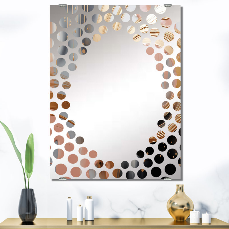Yacat - Miroir mural décoratif à collage abstrait MIR131654, 40 po x 30 po, Savo - Abstract Shapes