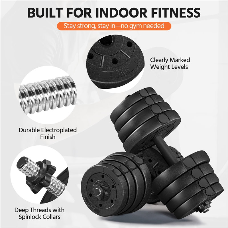 Adjustable Dumbbell Set For Home Gym, 64 LB