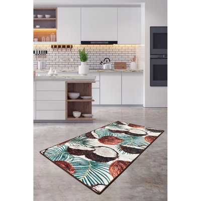 Durable Hall Carpet (2.6 x 6.6 ft) | 100% Polyester, Pile Height: 0.2 in, Total Thickness: 0.4 in | Antibacterial, Non-Slip Underside, Machine Washable | Ideal for Home Entryways, Elegant and Functional Design