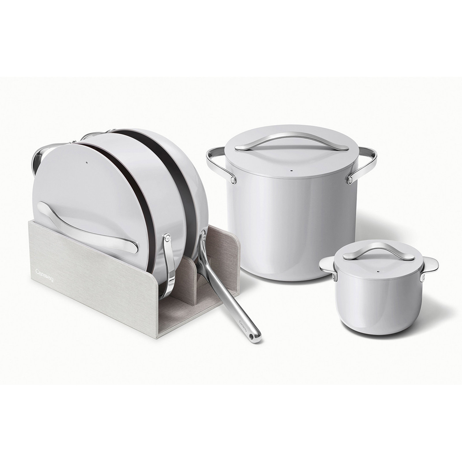 Caraway Ceramic Non-Stick Cookware Set Plus, Gray