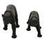 Ensemble de sculpture noire Godofreda
