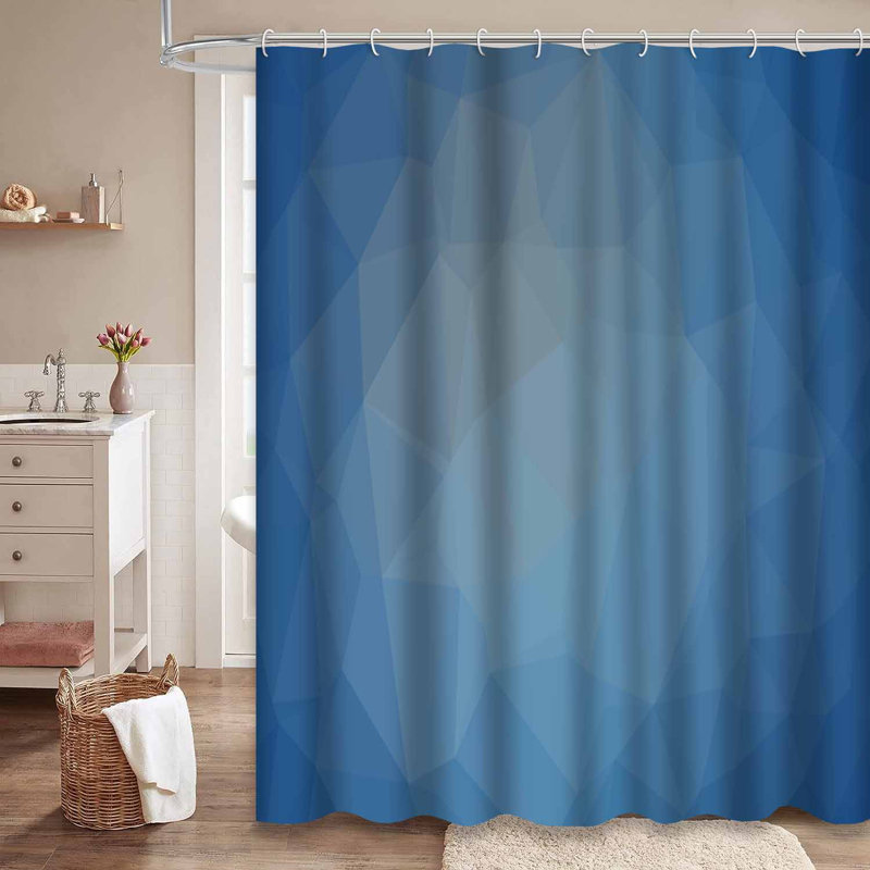 Rideau de douche avec 12 crochets, L 72 po x l 78 po