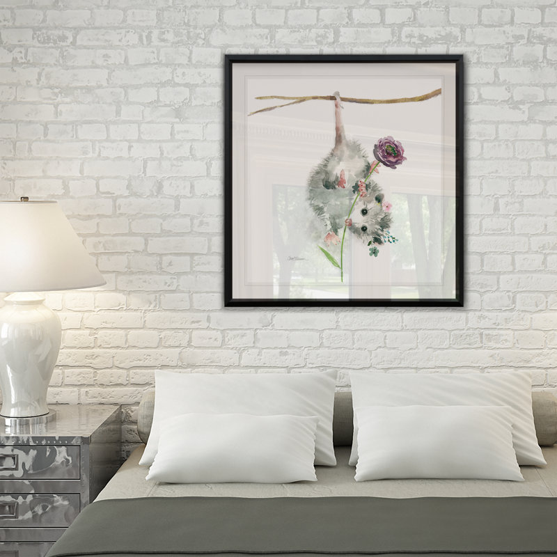 Garden Critter Possum - reproduction de cadre photo, H 30,5 po x l 30,5 po x P 1,5 po