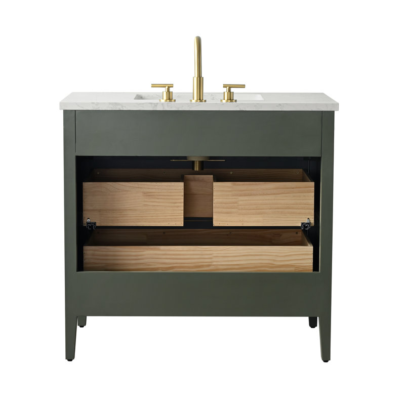 Emma 36" W Single Vanity, Vintage Green