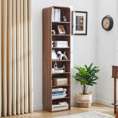 70.9" Narrow Bookcase, 8-Tier Open Bookshelf