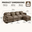 Canapé modulaire en chenille 4 places Sarvis-694939472