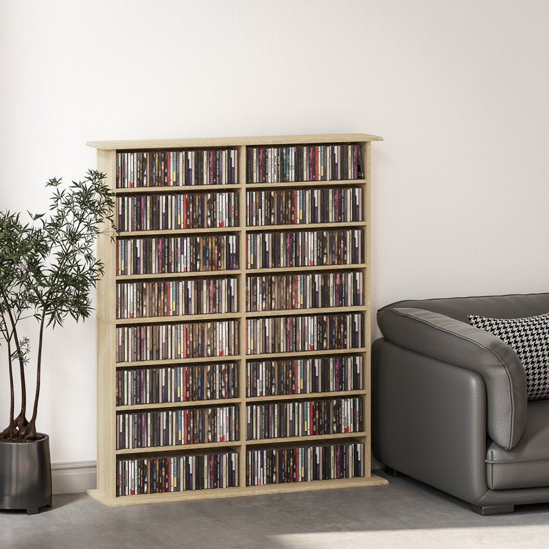 123.7cm H Media Shelves, Natural