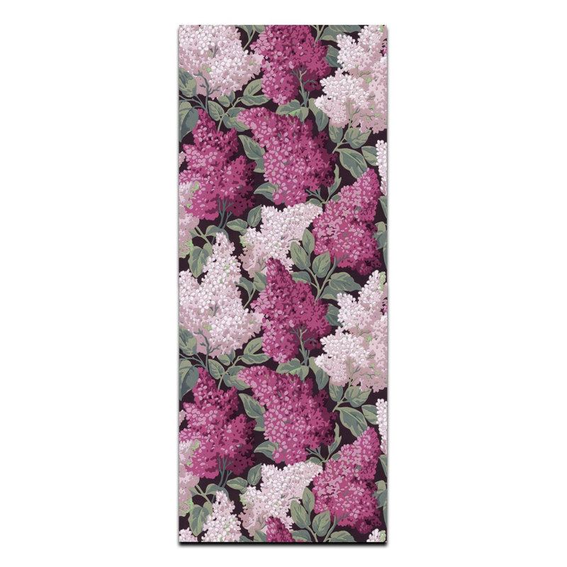 Tapis à motif floral multicolore Hydrangea, Sous-tapis rectangulaire de 3 pi 3 po x 4 pi 11 po