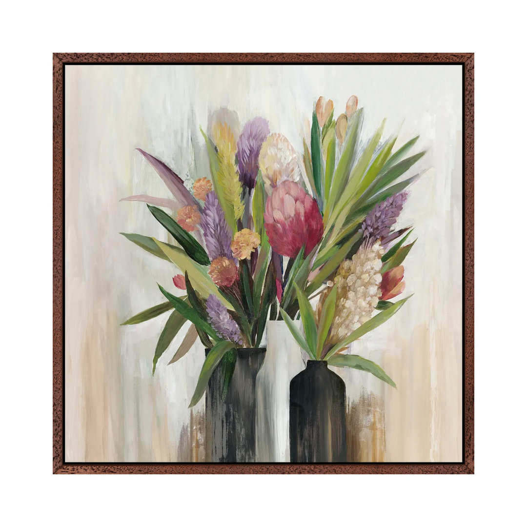 Tropical Paradise In Bloom von Asia Jensen - Galerie-verpackte Leinwand Giclée auf Leinwand