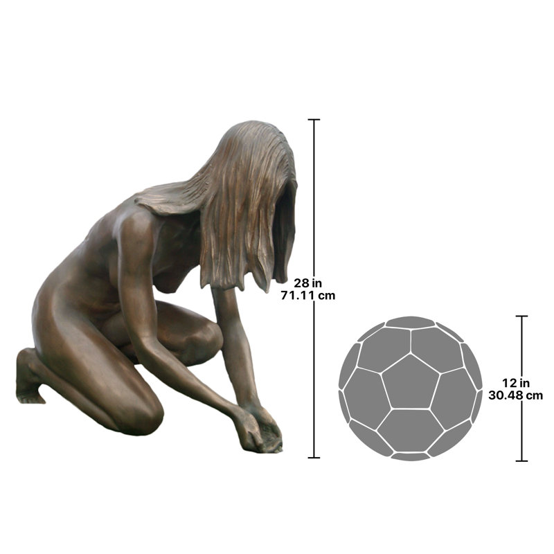 Statue de jardin dame du lac, Bronze