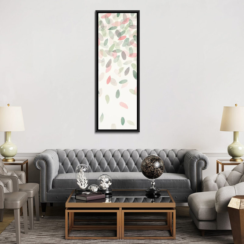 «Spring Cascade IV», impression sur toile tendue, H 36 po x l 12 po x P 1,5 po, Toile avec cadre noir
