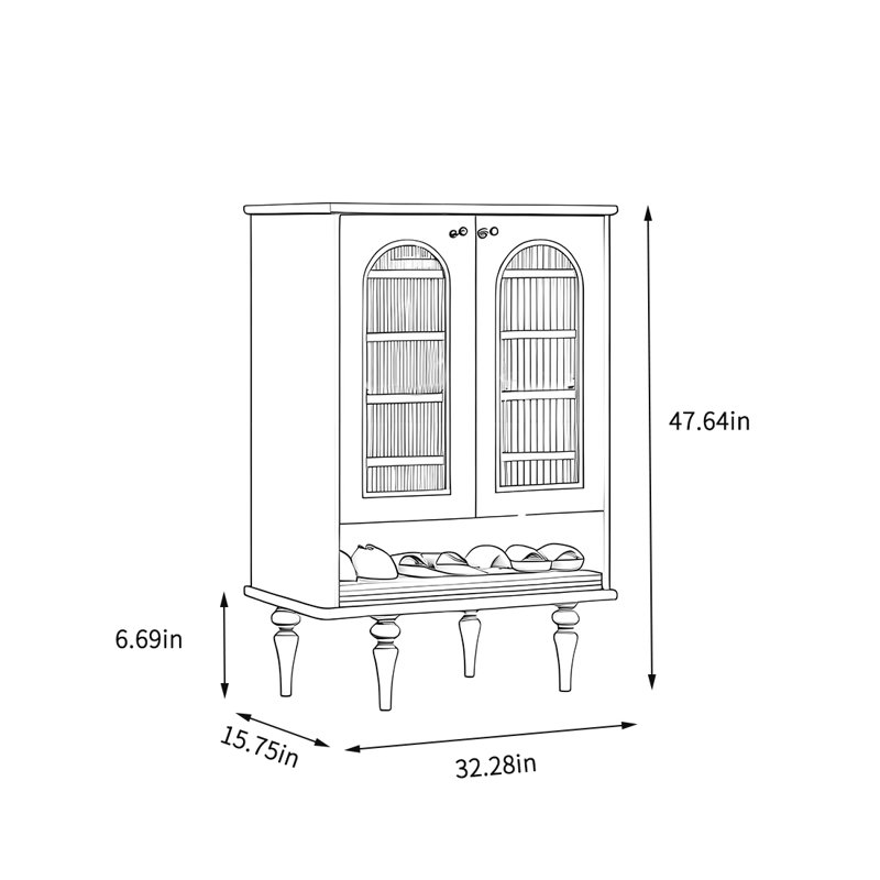 Armoire de rangement simple de grande capacité, Noir, H 47,64 po x l 32,28 po x P 15,75 po