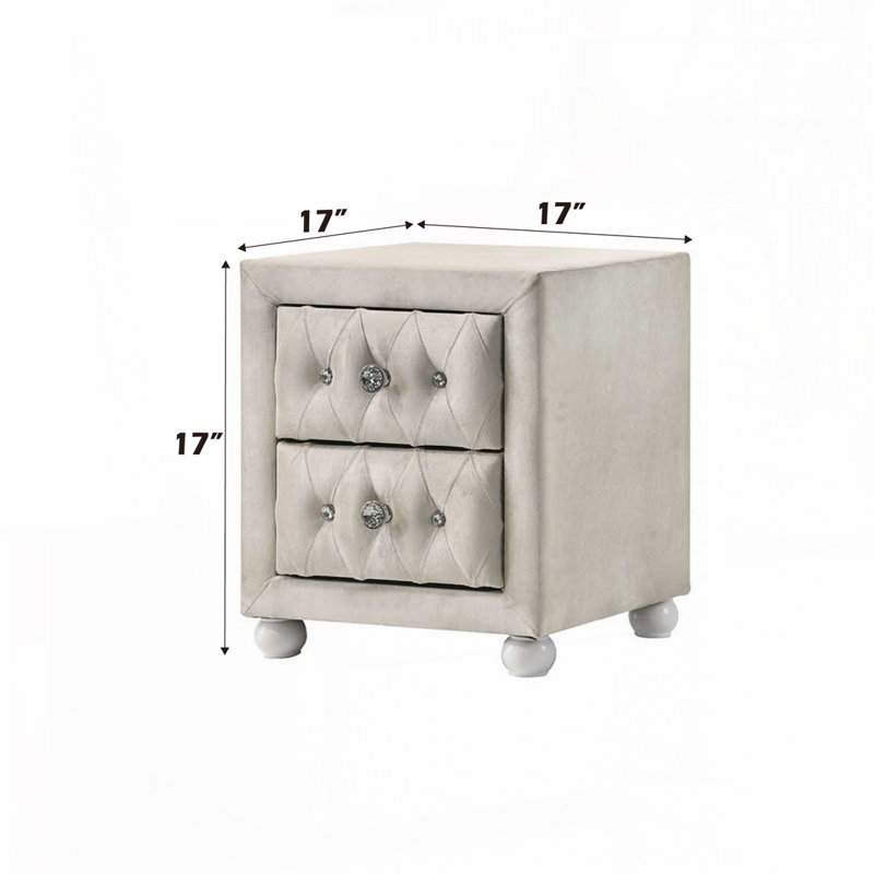 Table de chevet beige