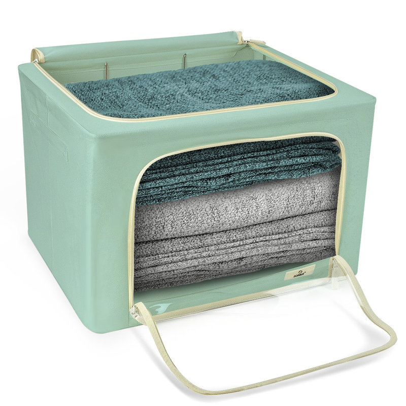 Boîte de rangement avec fenêtre bleu sarcelle - paquet de 2