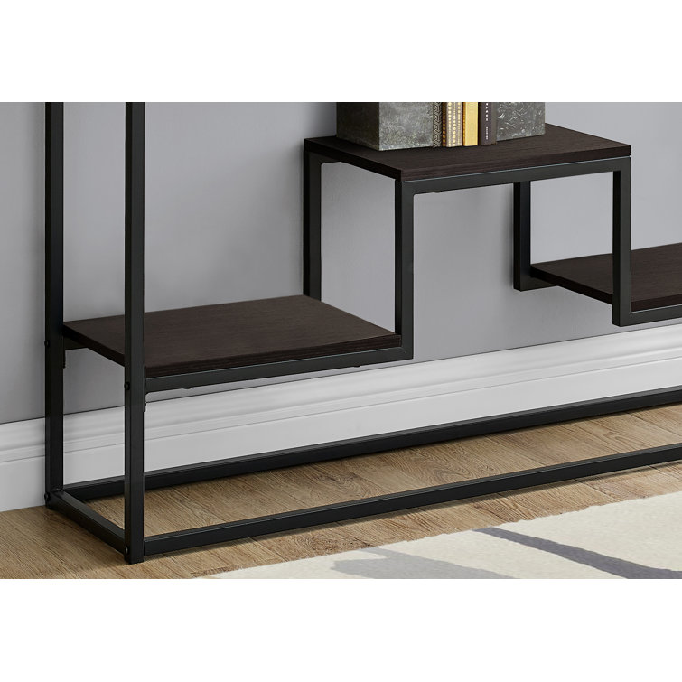 Accent Table, Console, Entryway, Narrow, Sofa, Living Room, Bedroom, Metal,  Laminate, Black