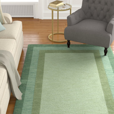 Tapis vert en laine touffeté à la main Keifer