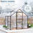 Black 6x4 Ft Polycarbonate Walk-in Greenhouse with Aluminum Steel Frame, Adjustable Roof Vent and Sliding Door for Backyard Winter Growing-124940412