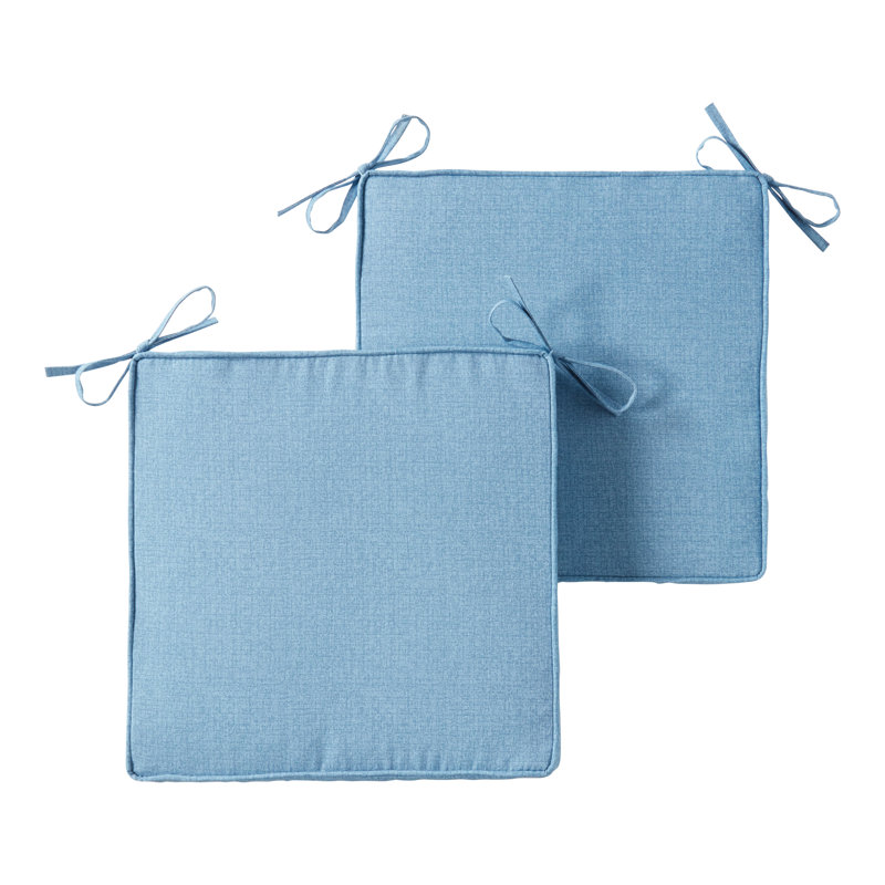 Sunbrella Outdoor Dining Chair Seat Pad, Denim
