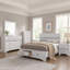 Ensemble de grand lit blanc 5 pièces avec commodes Vino-117056110-117056112