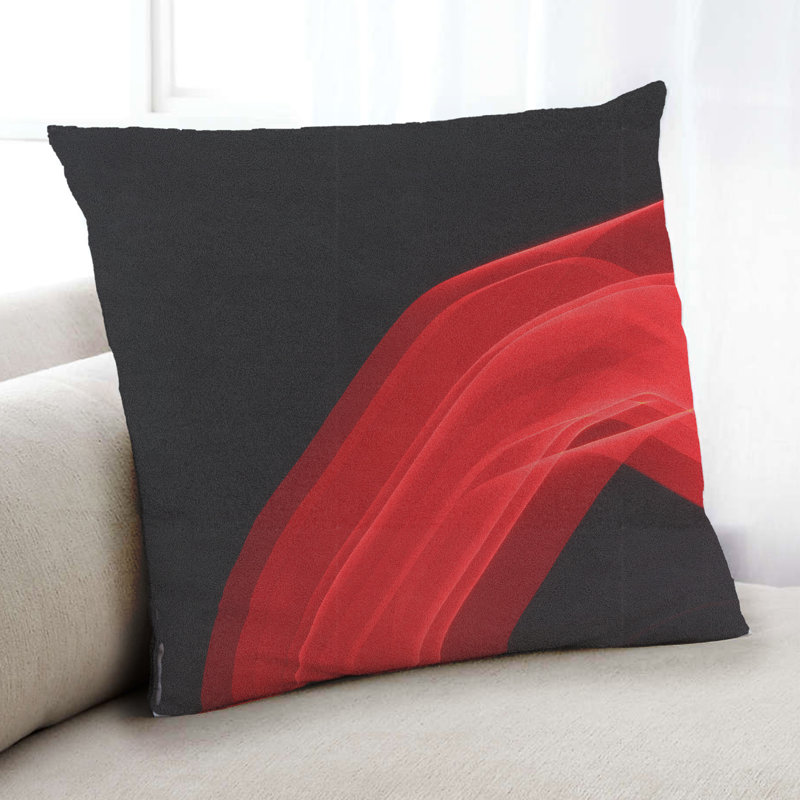 Coussin décoratif Color Focus Red 43, Microsuède