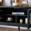 Meuble télé noir français au design rétro