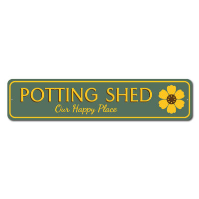 Potting Shed Aluminum Sign