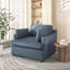 Fauteuil d'appoint surdimensionné confortable avec coussins d'accoudoirs moelleux, style neutre polyvalent, design élégant et structure durable pour se détendre-917053691-917053688