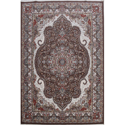 Tapis brun / blanc Adnopoz
