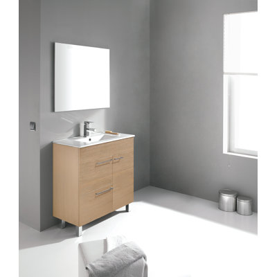 Ensemble de meuble-lavabo simple L 28 po x P 18 po x H 23 po