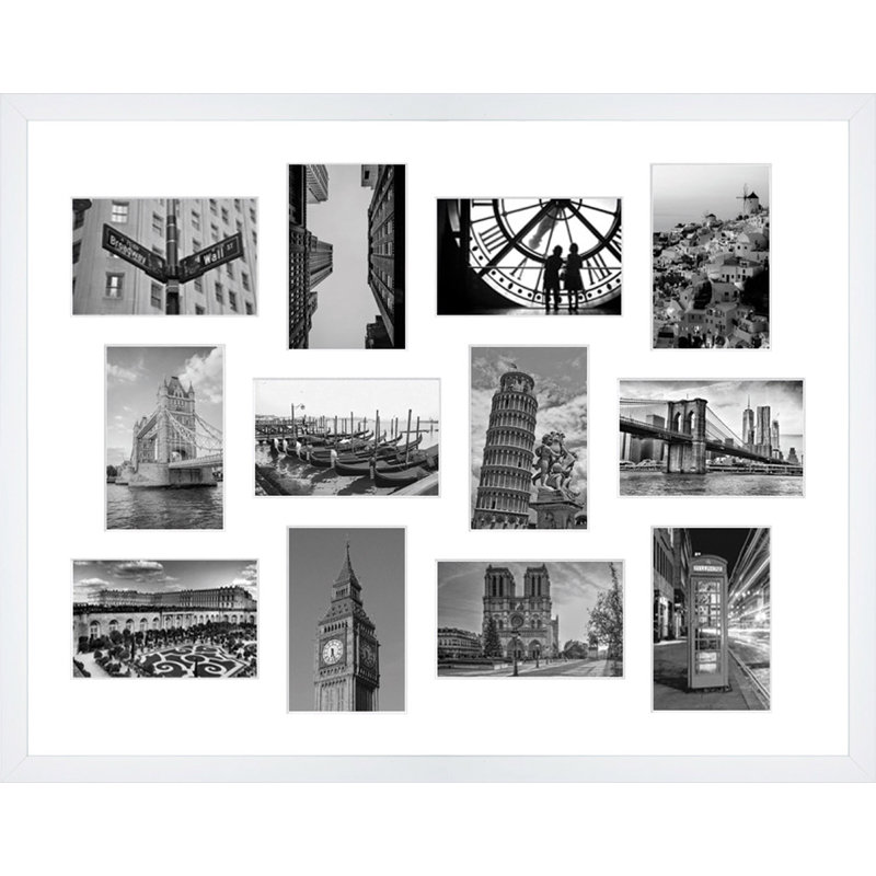 Lanayah Wood Picture Frame with Mat, White