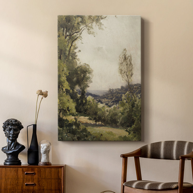 Paysage rétro CCXL III - galerie Cavas sur mesure, H 36 po x l 24 po