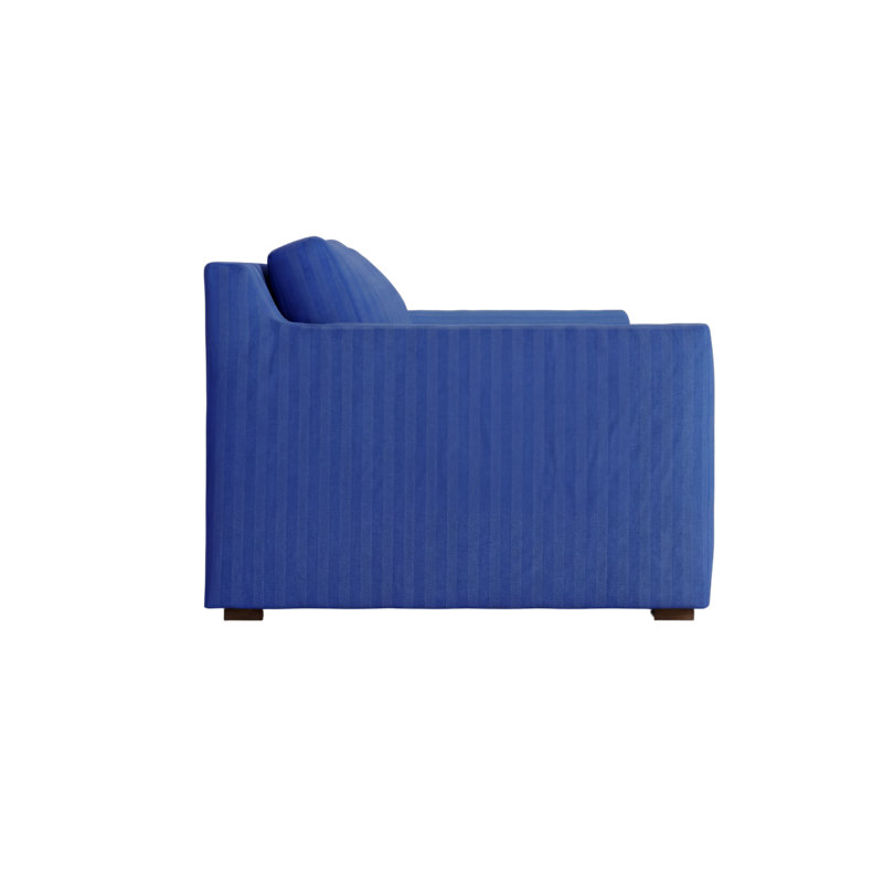 All-Natural Elevate Sofa 86", Cobalt Striped Hemp Blend