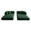 Canapés modulaires confortables en velours côtelé vert, canapé convertible modulaire pour le salon et la chambre à coucher