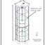 Vitrine de coin en verre avec éclairage (inclus) et tablettes réglables en verre-1830482739