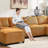 Sectional Sofa, 6-Seat Modular U-Shaped with Reversible Chaise for Living Room | Mustard Yellow | Corduroy-2020075893