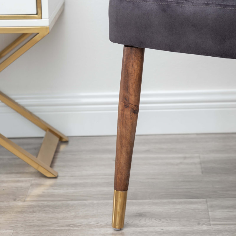 Jaria Tufted Armchair, Gray Velvet
